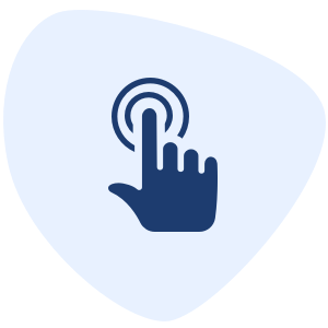 Un dedo presionando un botón que representa una persona registrada