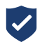 Una marca de verificación dentro de un escudo que representa Protección o cobertura depende del contexto y seguridad.
