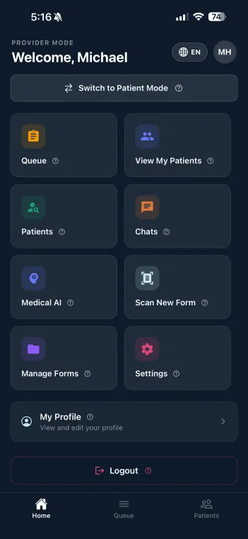 screenshot of well app