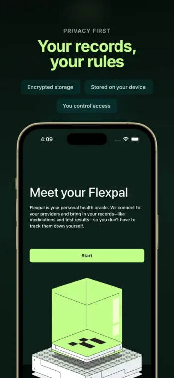 Imagen de pantalla de la aplicación flexpa