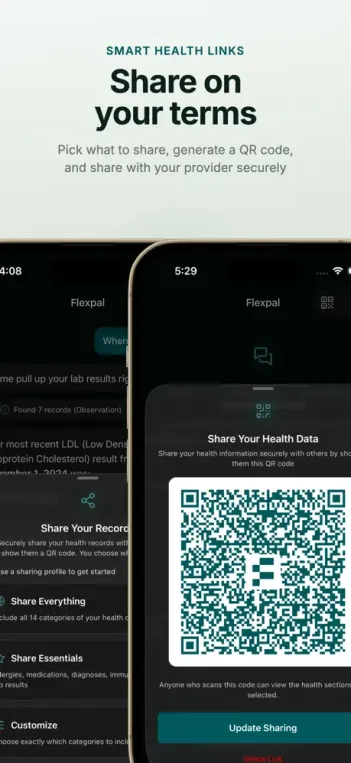 Imagen de pantalla de la aplicación flexpa