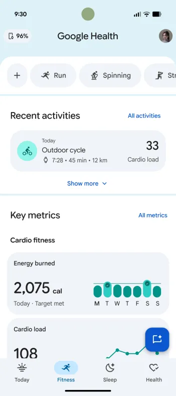 GoogleHealth screenshot 2