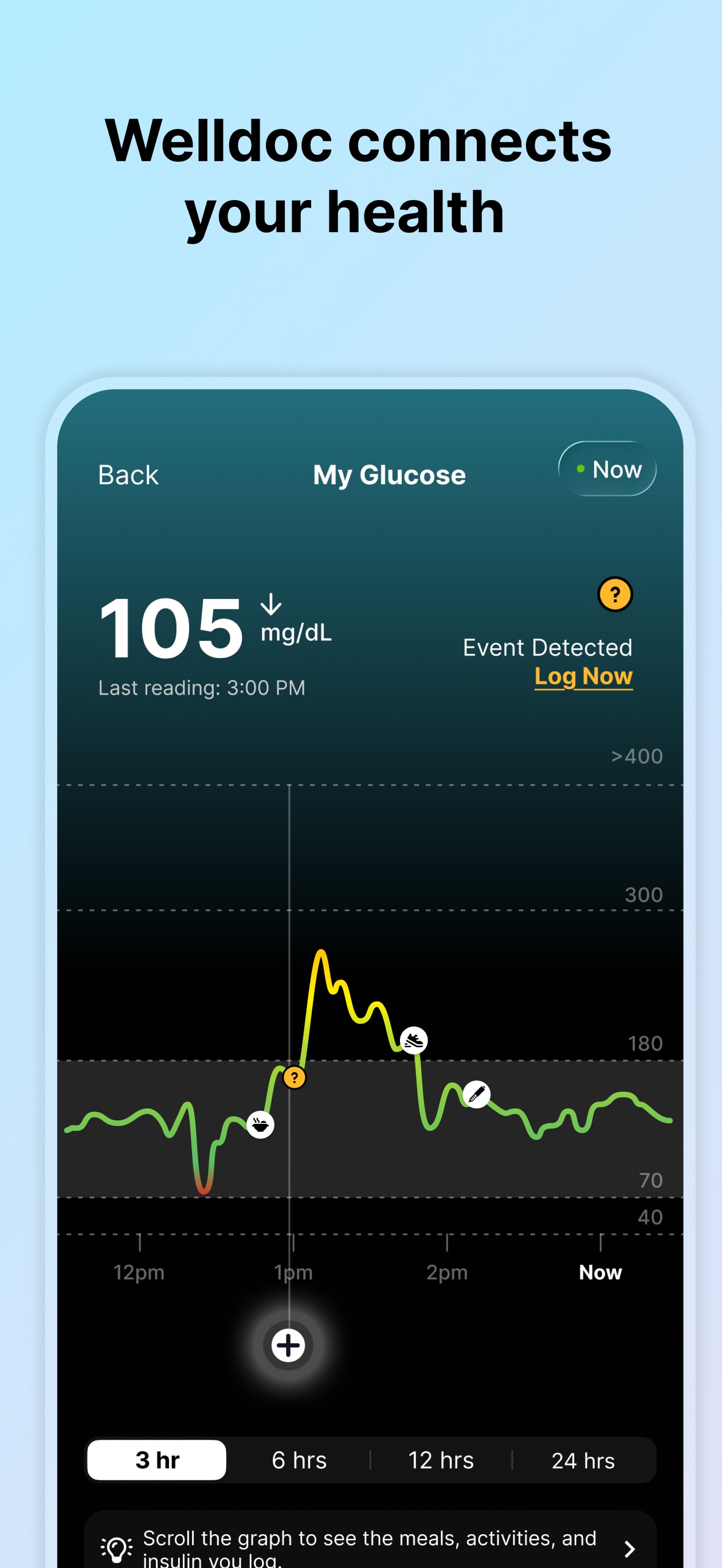 Imagen de pantalla de la aplicación welldoc